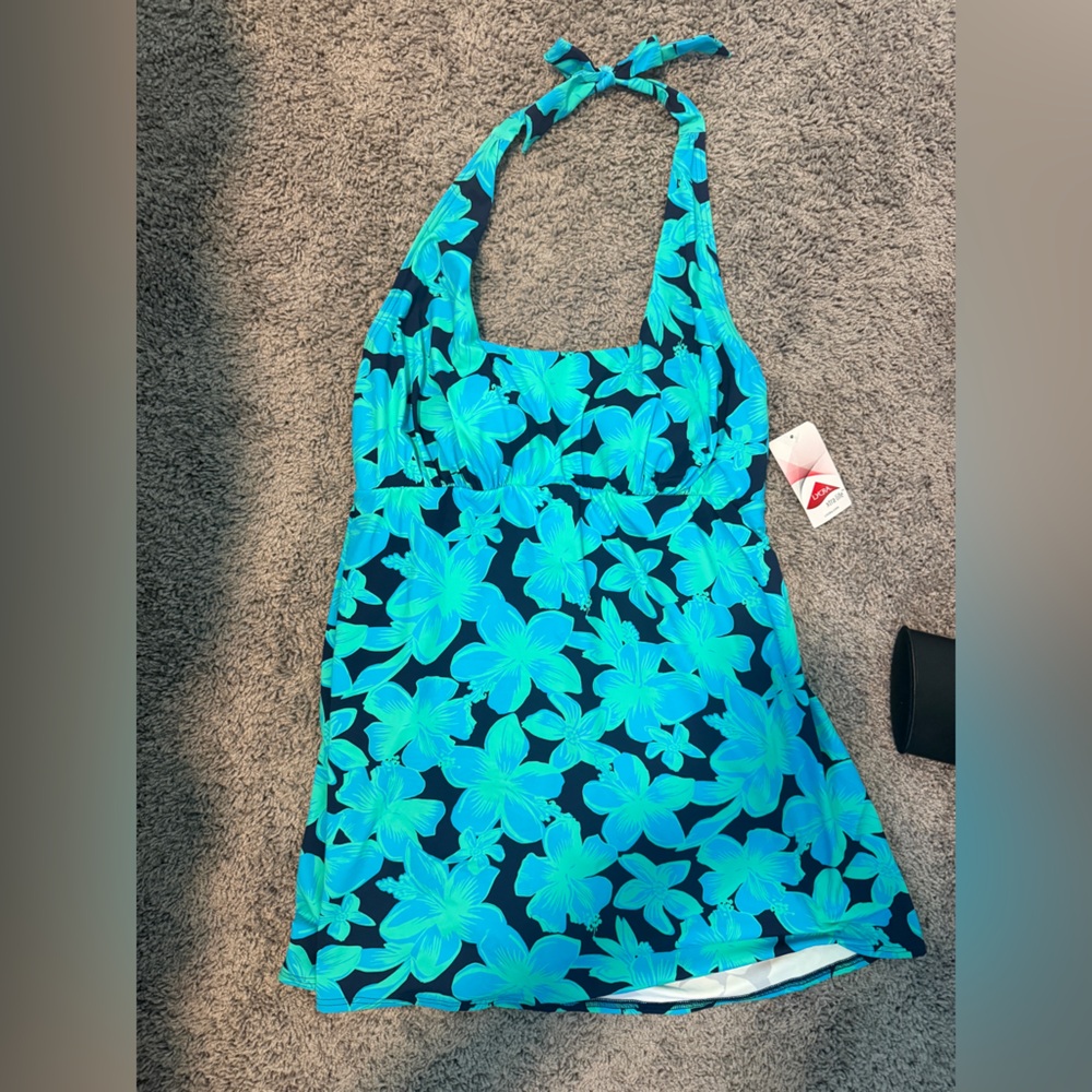 NWT Lands End Halter Swim Dress - Picture 3 of 6